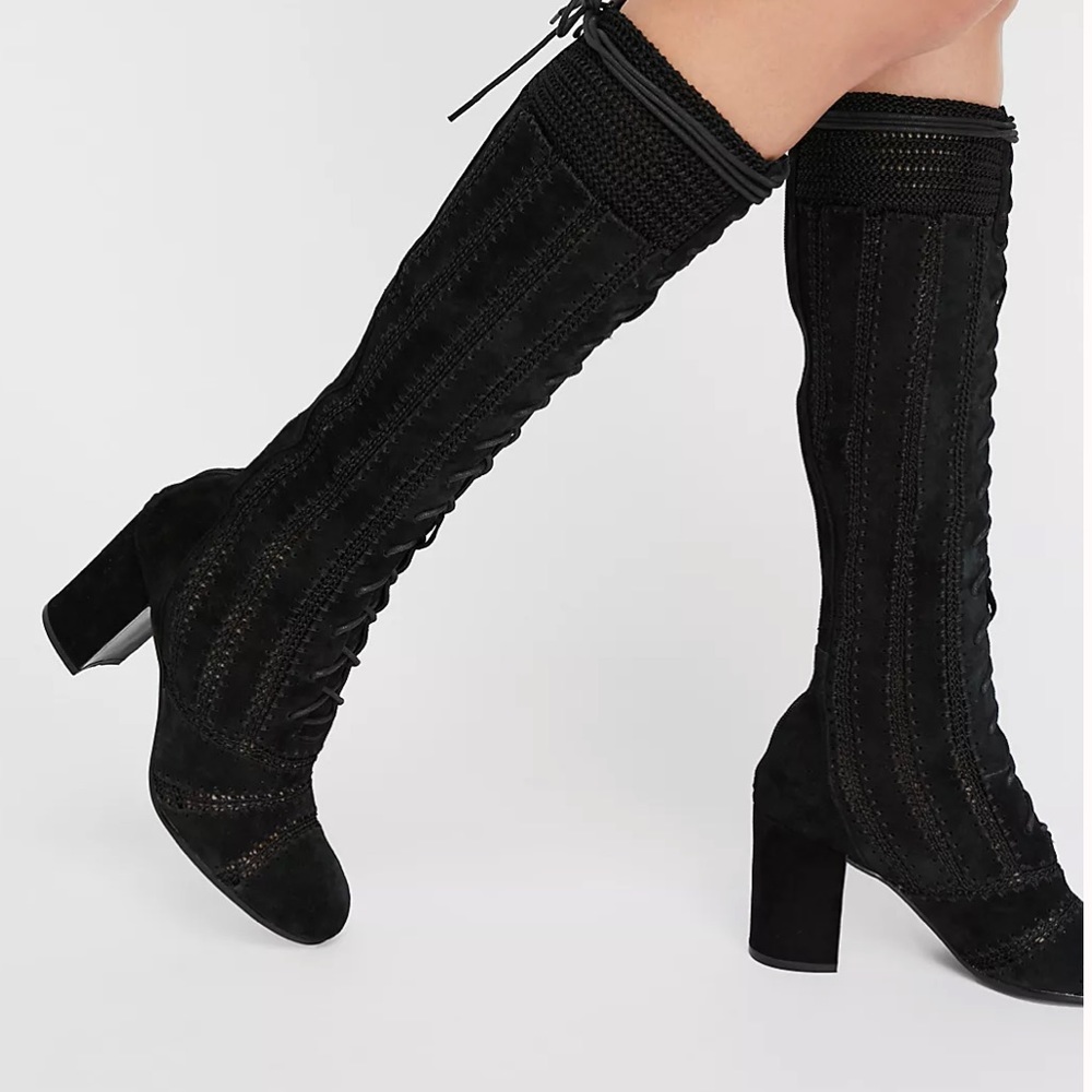 Free People x Silent D Blaire Lace-Up Boots US 8 - Picture 1 of 9